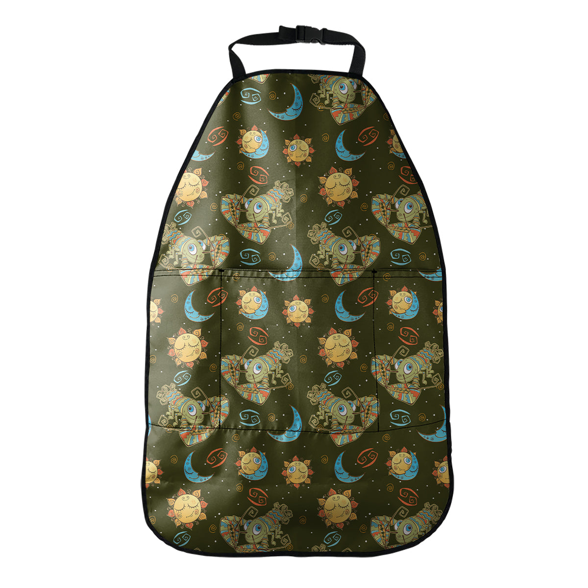 Cute Cartoon Cancer Pattern Print Car Seat Organizers