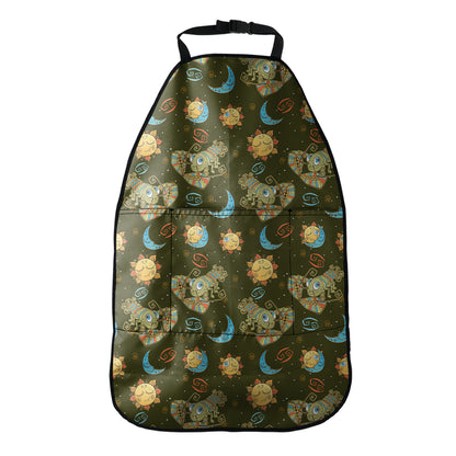 Cute Cartoon Cancer Pattern Print Car Seat Organizers