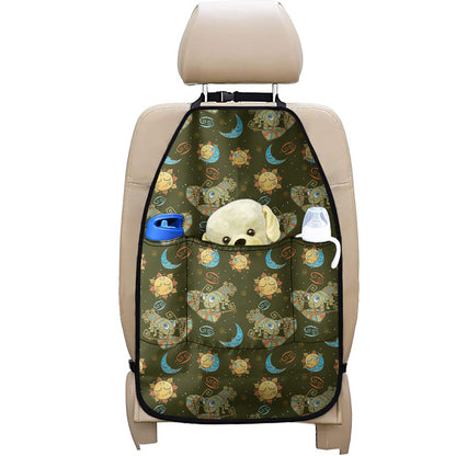 Cute Cartoon Cancer Pattern Print Car Seat Organizers