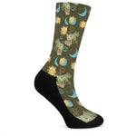 Cute Cartoon Cancer Pattern Print Crew Socks