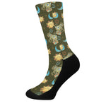 Cute Cartoon Cancer Pattern Print Crew Socks