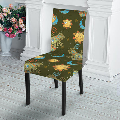 Cute Cartoon Cancer Pattern Print Dining Chair Slipcover