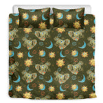 Cute Cartoon Cancer Pattern Print Duvet Cover Bedding Set