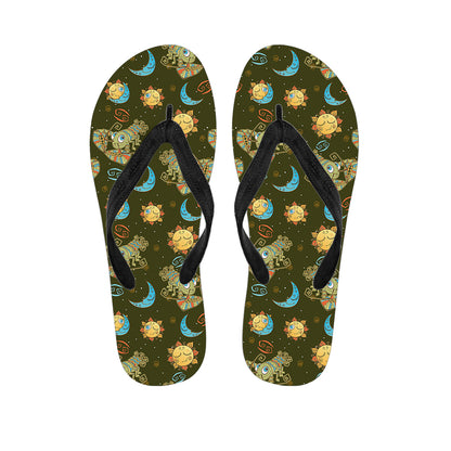 Cute Cartoon Cancer Pattern Print Flip Flops