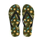 Cute Cartoon Cancer Pattern Print Flip Flops