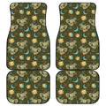 Cute Cartoon Cancer Pattern Print Front and Back Car Floor Mats