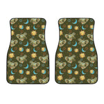 Cute Cartoon Cancer Pattern Print Front Car Floor Mats
