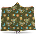 Cute Cartoon Cancer Pattern Print Hooded Blanket