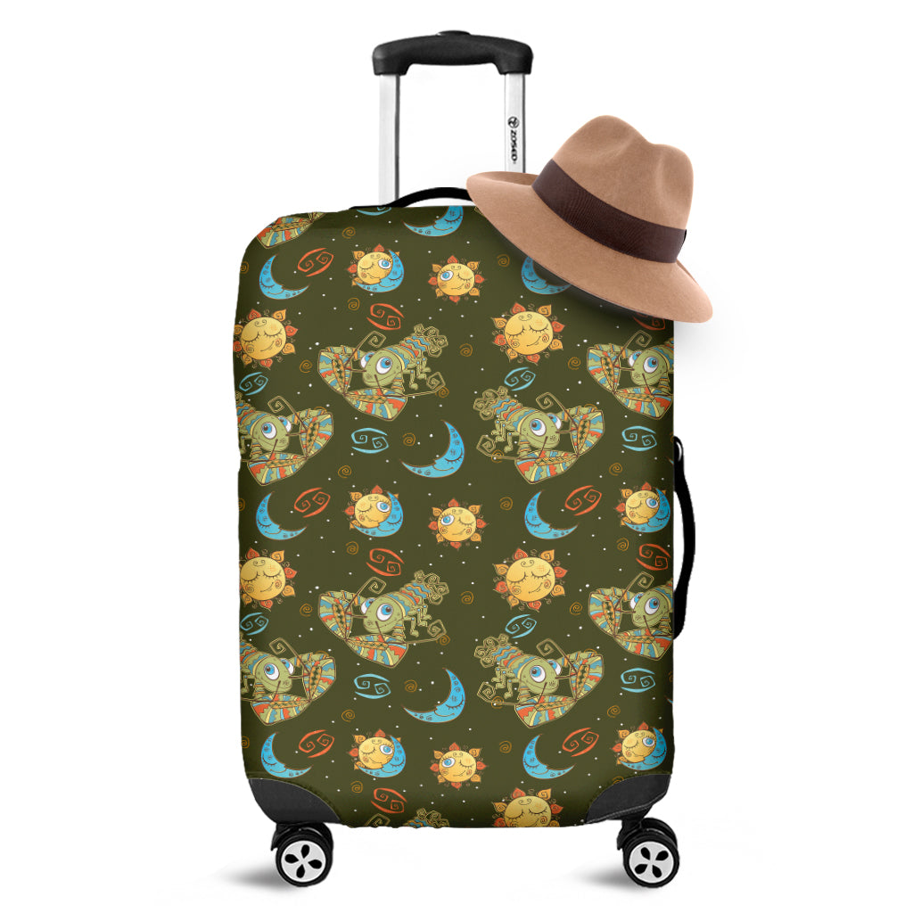 Cute Cartoon Cancer Pattern Print Luggage Cover