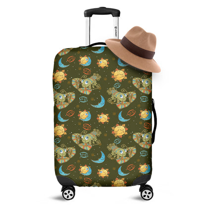 Cute Cartoon Cancer Pattern Print Luggage Cover