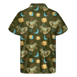 Cute Cartoon Cancer Pattern Print Men's Short Sleeve Shirt