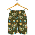 Cute Cartoon Cancer Pattern Print Men's Shorts