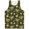 Cute Cartoon Cancer Pattern Print Men's Tank Top