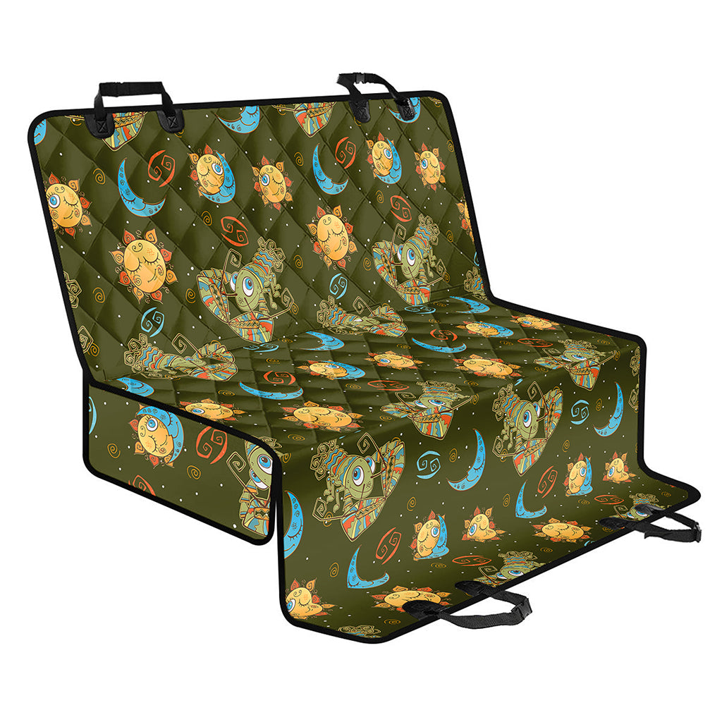 Cute Cartoon Cancer Pattern Print Pet Car Back Seat Cover