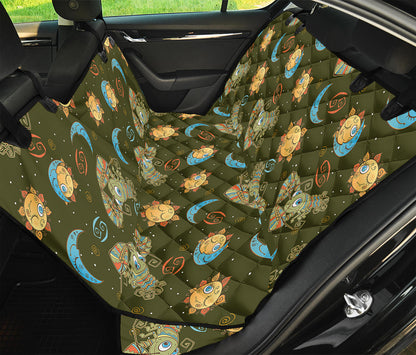 Cute Cartoon Cancer Pattern Print Pet Car Back Seat Cover