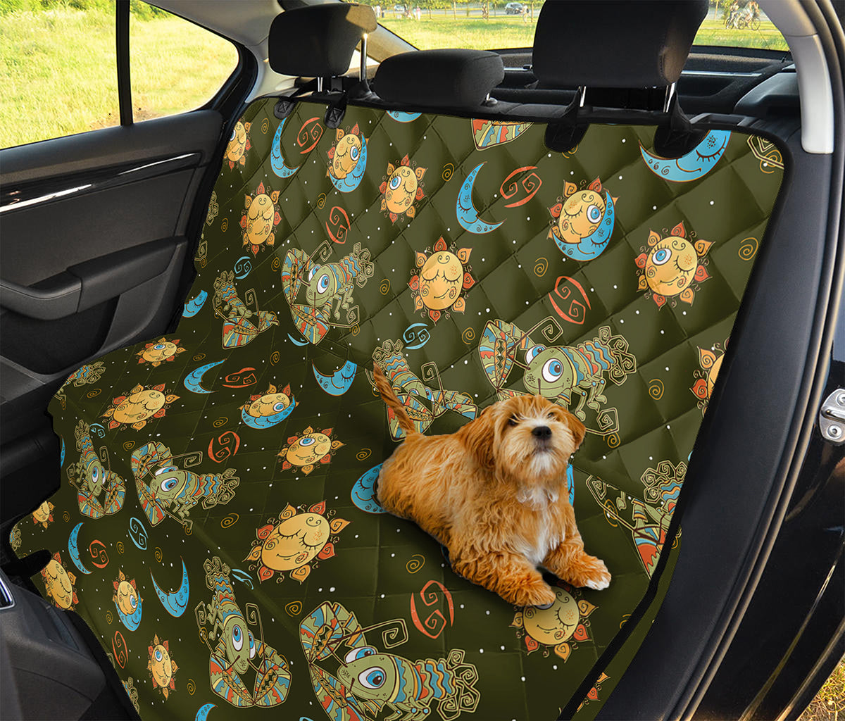 Cute Cartoon Cancer Pattern Print Pet Car Back Seat Cover