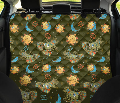 Cute Cartoon Cancer Pattern Print Pet Car Back Seat Cover