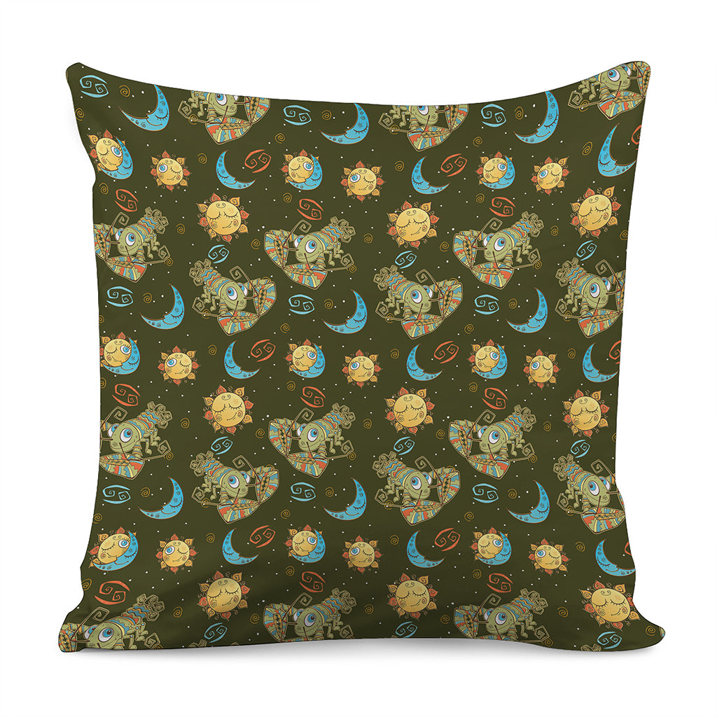 Cute Cartoon Cancer Pattern Print Pillow Cover