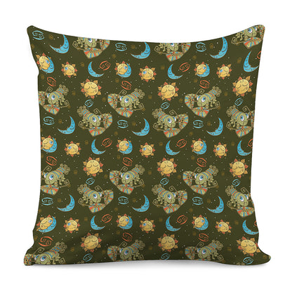 Cute Cartoon Cancer Pattern Print Pillow Cover