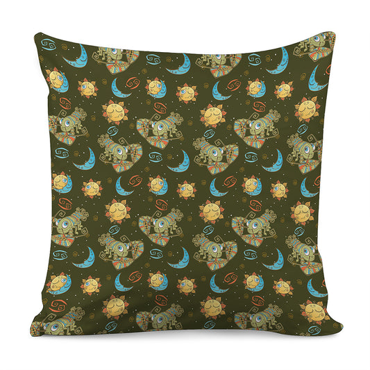 Cute Cartoon Cancer Pattern Print Pillow Cover