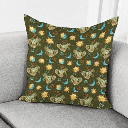 Cute Cartoon Cancer Pattern Print Pillow Cover