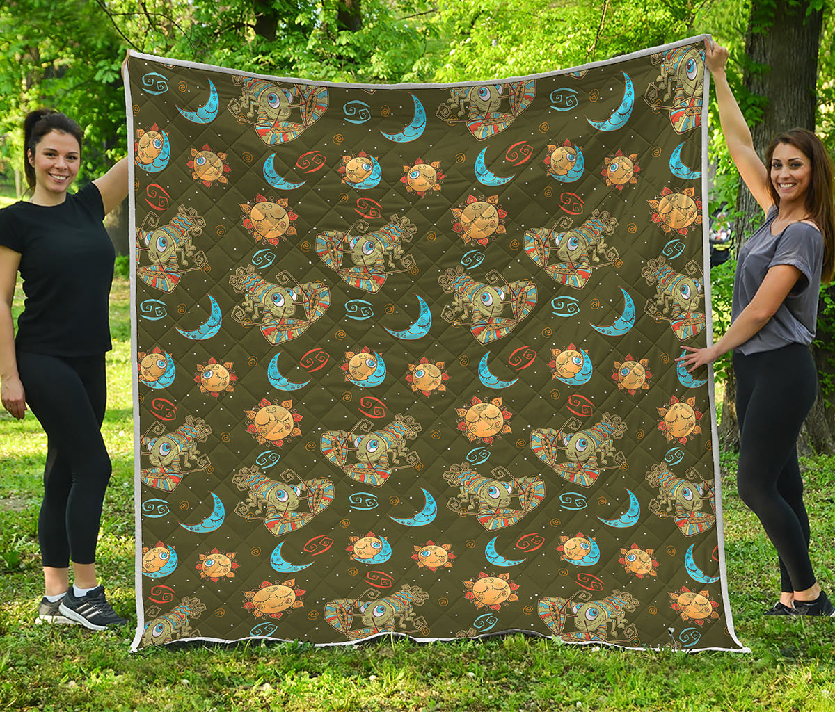 Cute Cartoon Cancer Pattern Print Quilt