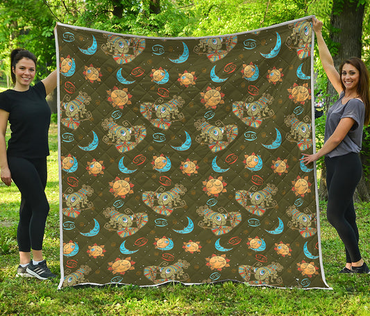 Cute Cartoon Cancer Pattern Print Quilt