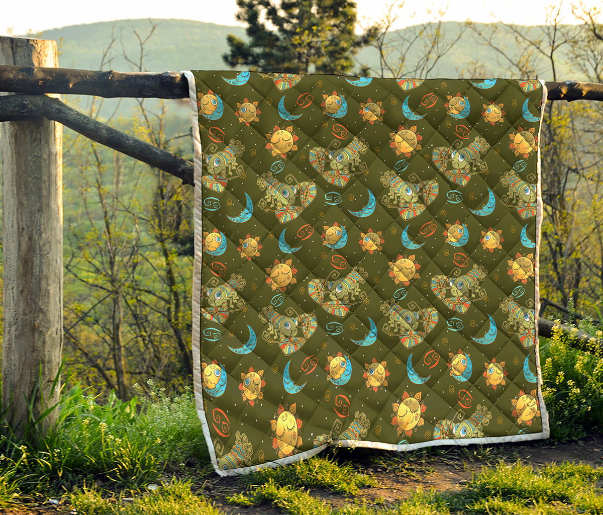 Cute Cartoon Cancer Pattern Print Quilt