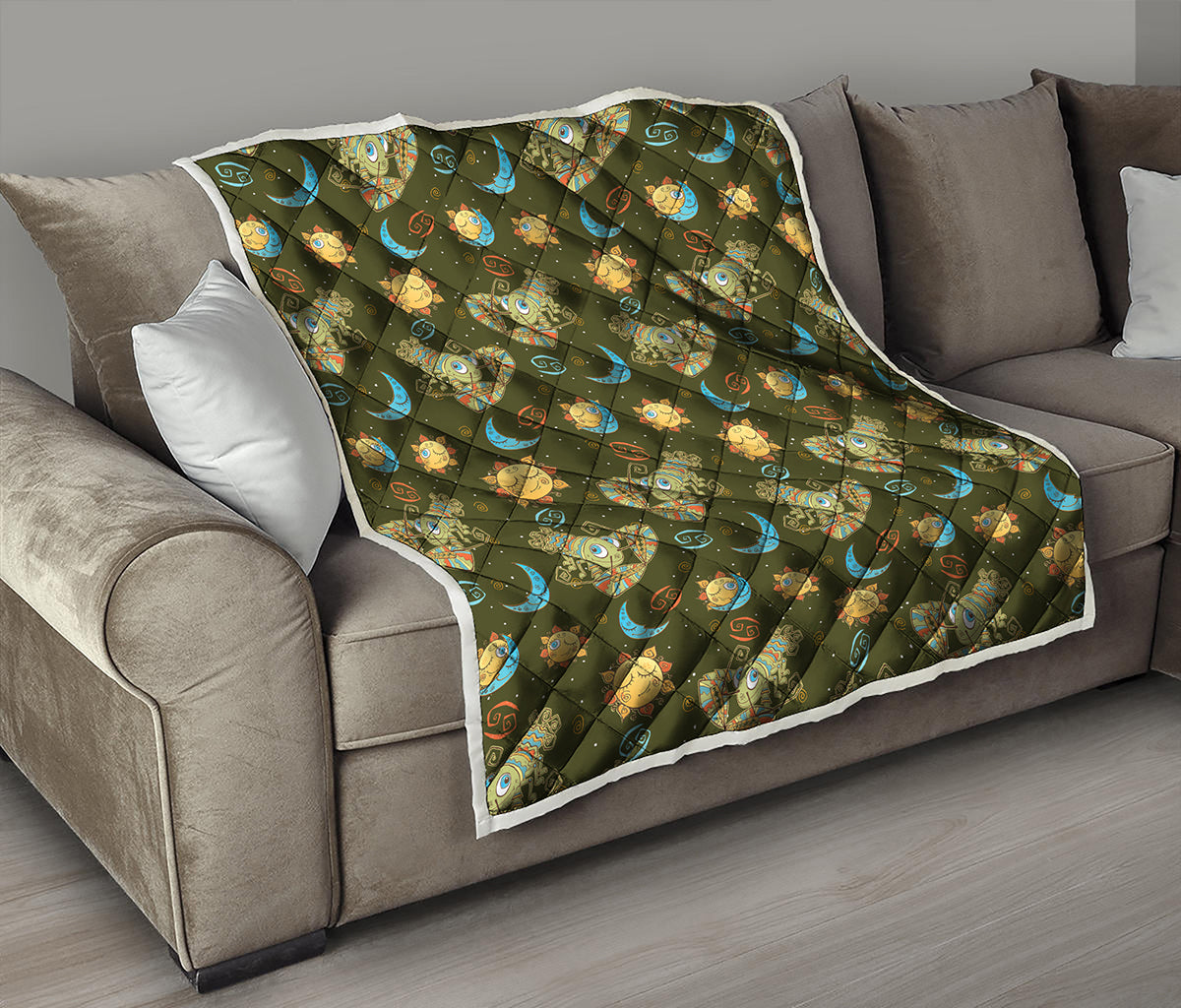 Cute Cartoon Cancer Pattern Print Quilt