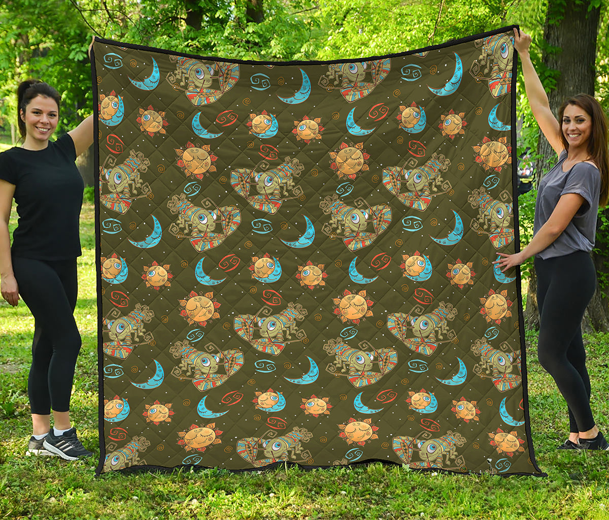 Cute Cartoon Cancer Pattern Print Quilt