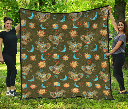 Cute Cartoon Cancer Pattern Print Quilt