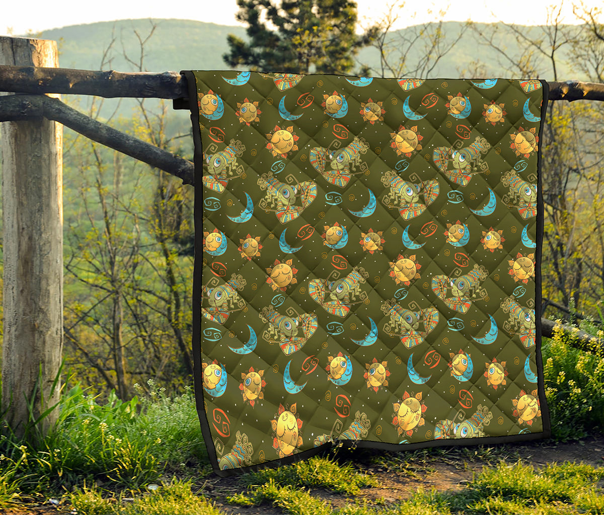 Cute Cartoon Cancer Pattern Print Quilt