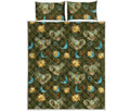 Cute Cartoon Cancer Pattern Print Quilt Bed Set