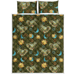 Cute Cartoon Cancer Pattern Print Quilt Bed Set