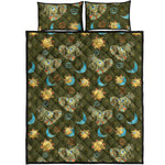 Cute Cartoon Cancer Pattern Print Quilt Bed Set