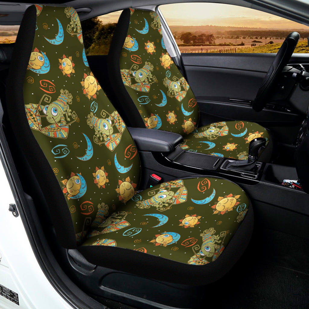 Cute Cartoon Cancer Pattern Print Universal Fit Car Seat Covers