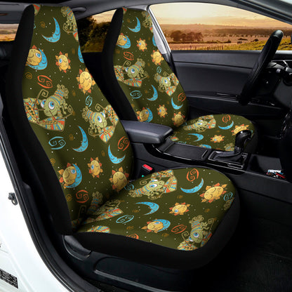 Cute Cartoon Cancer Pattern Print Universal Fit Car Seat Covers