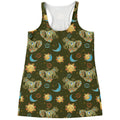 Cute Cartoon Cancer Pattern Print Women's Racerback Tank Top