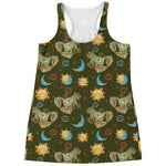 Cute Cartoon Cancer Pattern Print Women's Racerback Tank Top