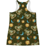 Cute Cartoon Cancer Pattern Print Women's Racerback Tank Top