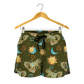 Cute Cartoon Cancer Pattern Print Women's Shorts