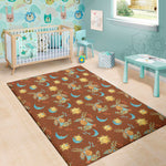 Cute Cartoon Capricorn Pattern Print Area Rug