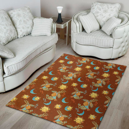 Cute Cartoon Capricorn Pattern Print Area Rug