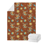 Cute Cartoon Capricorn Pattern Print Blanket