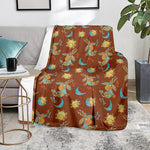 Cute Cartoon Capricorn Pattern Print Blanket
