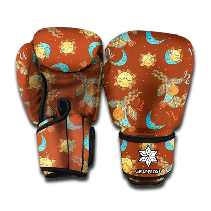 Cute Cartoon Capricorn Pattern Print Boxing Gloves
