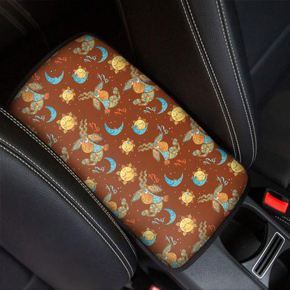 Cute Cartoon Capricorn Pattern Print Car Center Console Cover