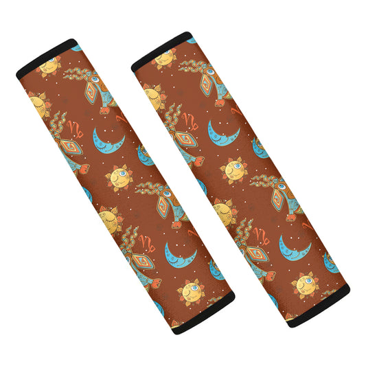 Cute Cartoon Capricorn Pattern Print Car Seat Belt Covers
