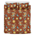 Cute Cartoon Capricorn Pattern Print Duvet Cover Bedding Set