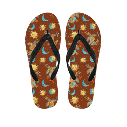 Cute Cartoon Capricorn Pattern Print Flip Flops